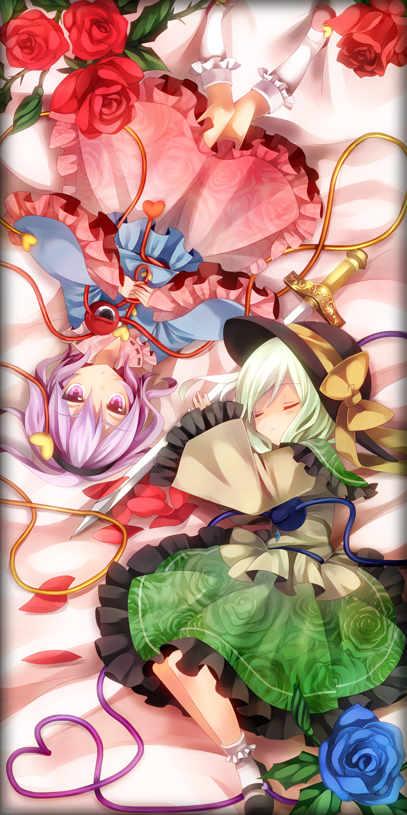 komeiji koishi and komeiji satori (touhou) drawn by ringpearl