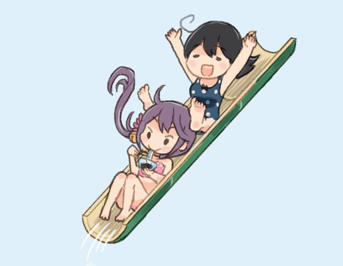 ushio and akebono (kantai collection) drawn by saiguchi_otoufu