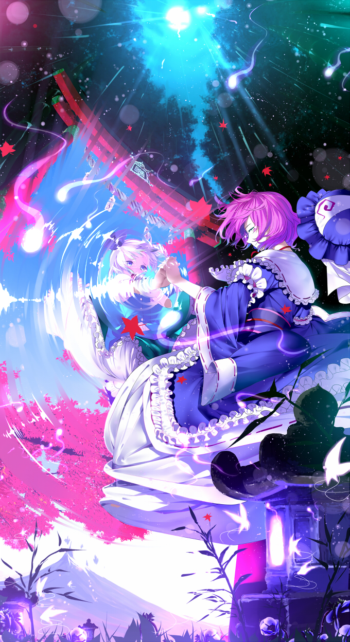 konpaku youmu and saigyouji yuyuko (touhou) drawn by hullabaloo
