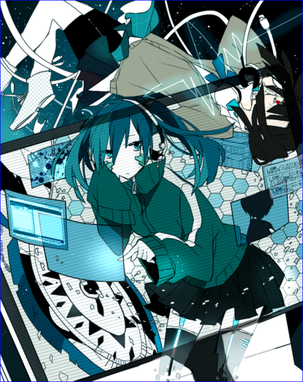 ene and enomoto takane (kagerou project and 2 more) drawn by akina422