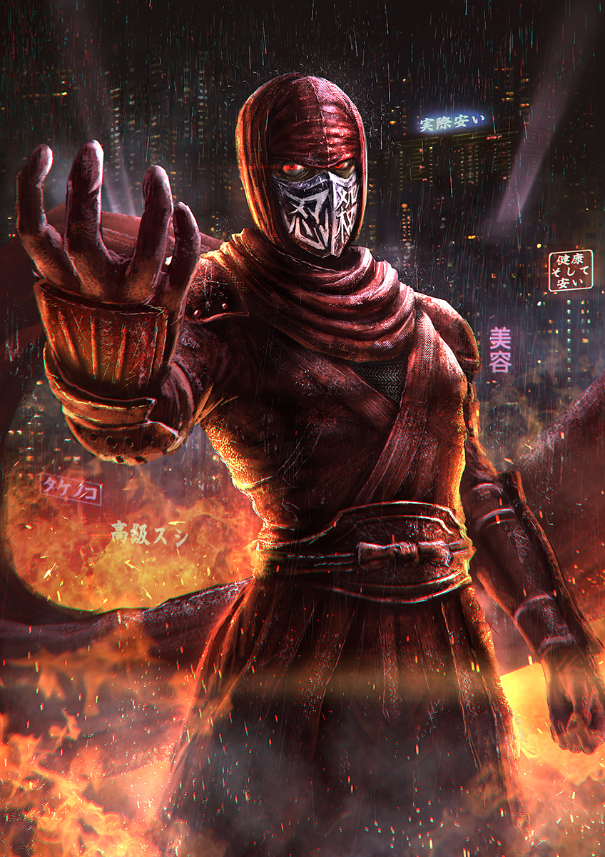 fujikido kenji (ninja slayer) drawn by azul_(ze-l)
