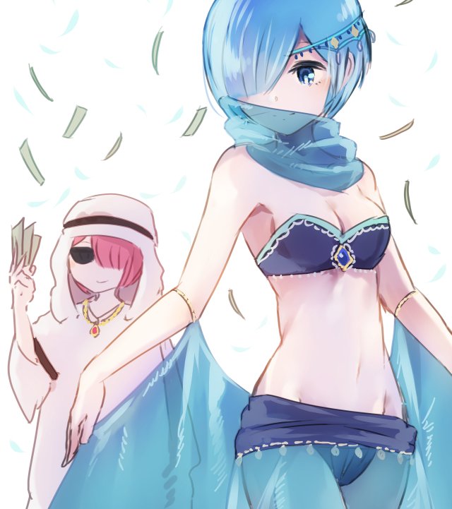 rem and ram (re:zero kara hajimeru isekai seikatsu) drawn by inaeda_kei