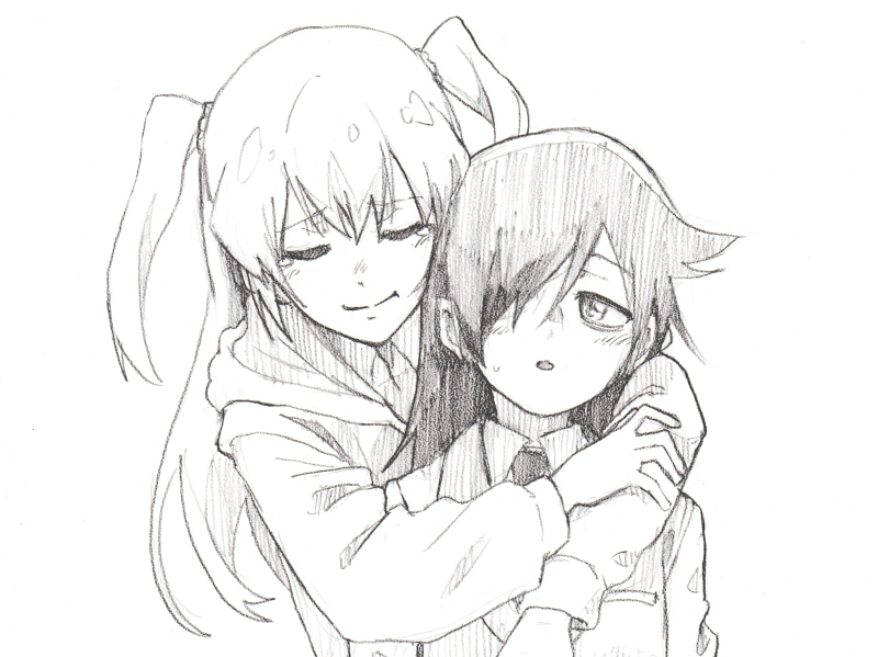 kuroki tomoko and nemoto hina (watashi ga motenai no wa dou kangaetemo omaera ga warui!) drawn by shiratama_(hockey)
