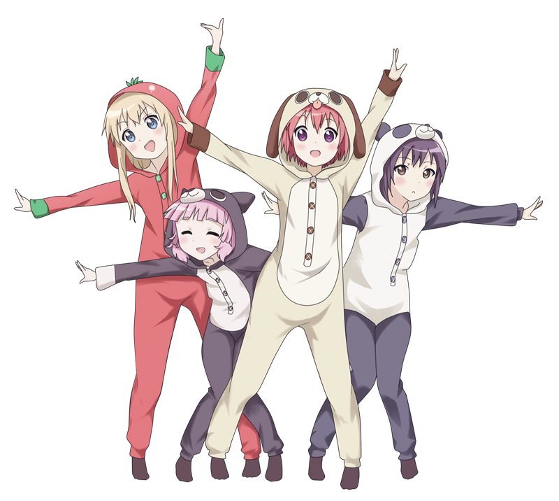 toshinou kyouko, akaza akari, funami yui, and yoshikawa chinatsu (yuruyuri) drawn by xiaoxiaoquan