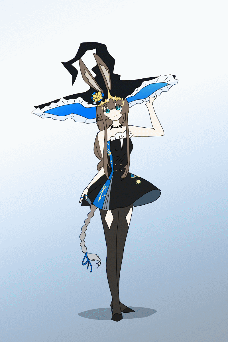 amiya (arknights and 1 more) drawn by losia