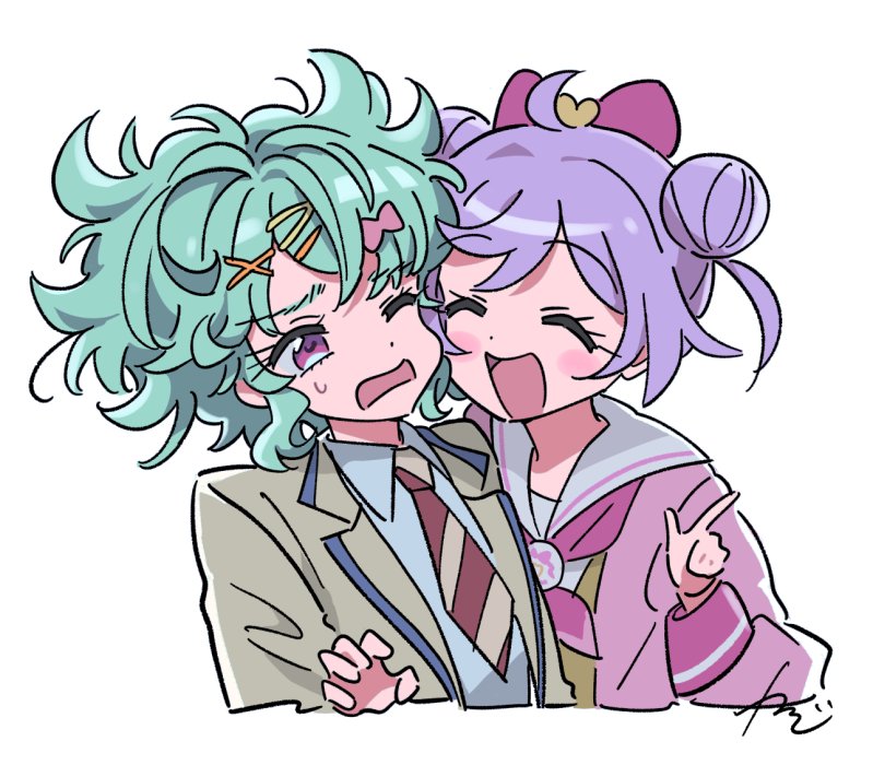manaka laala and katasumi amari (pretty series and 2 more) drawn by rituyama1