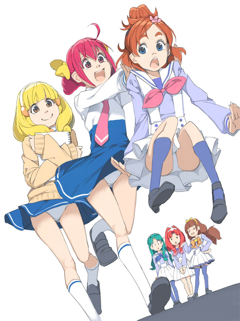 kise yayoi, hoshizora miyuki, amanogawa kirara, haruno haruka, kaidou minami, and 1 more (precure and 2 more) drawn by akinbo_(hyouka_fuyou)