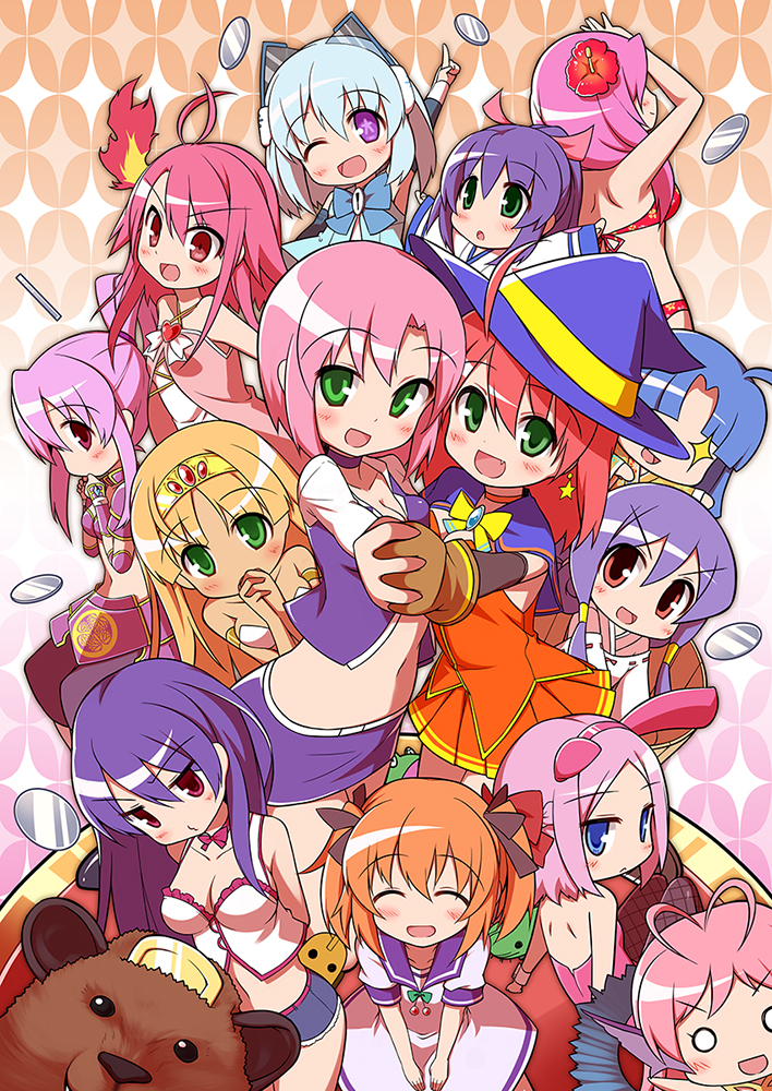 rio rollins, alice wishheart, minazuki haruka, tokugawa ieyasu, 1000-chan, and 2 more (super blackjack and 8 more) drawn by rondo_umigame