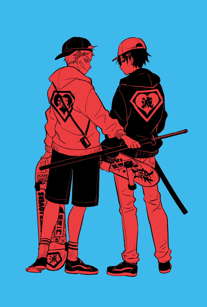 tomioka giyuu and sabito (kimetsu no yaiba) drawn by kozenini