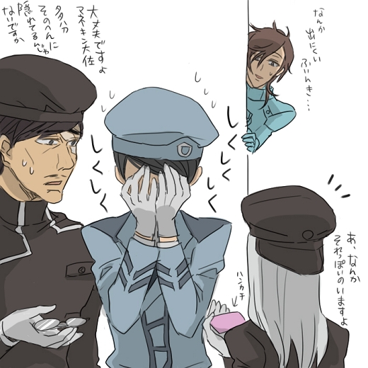 soma peries, sergei smirnov, kati mannequin, and patrick colasour (gundam and 1 more) drawn by akarino7