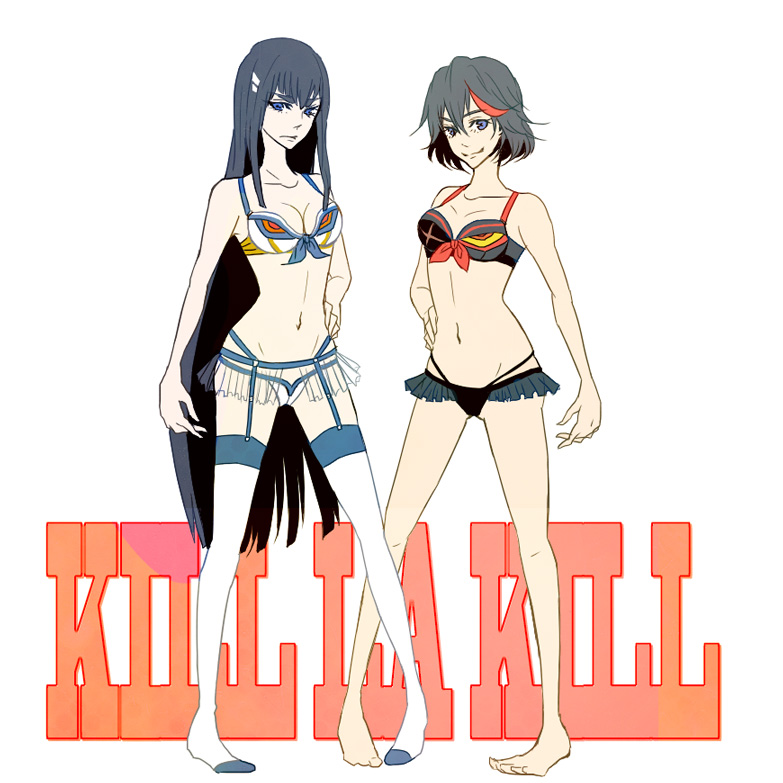 matoi ryuuko, senketsu, kiryuuin satsuki, and junketsu (kill la kill) drawn by atori_(aattrr)
