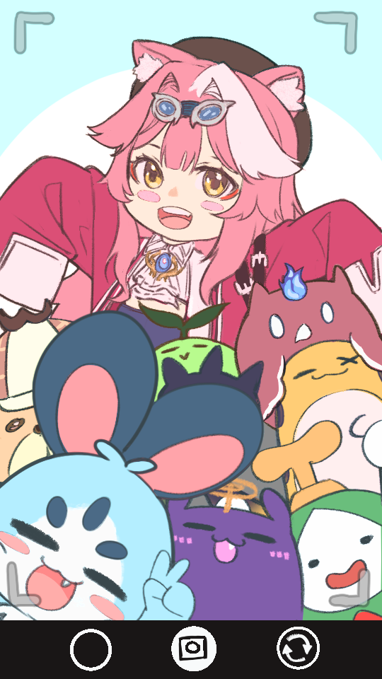 takodachi, raora panthera, bubba, chattino, jailbird, and 3 more (hololive and 1 more) drawn by takomonty