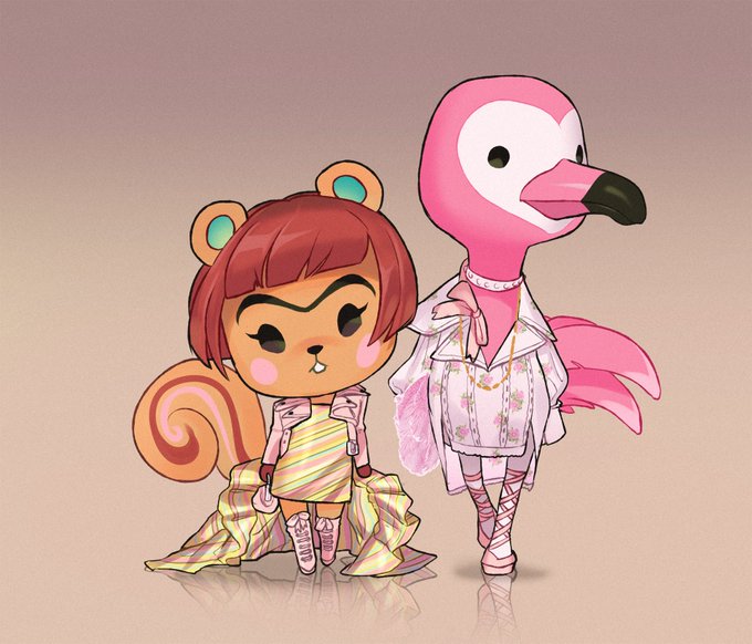 flora and hazel (animal crossing and 1 more) drawn by oskar_vega