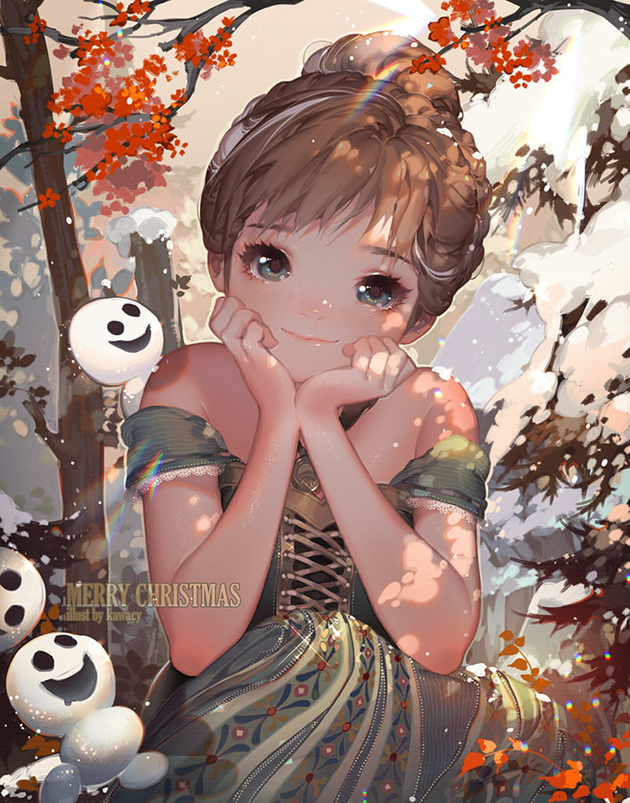 anna (frozen) drawn by kawacy