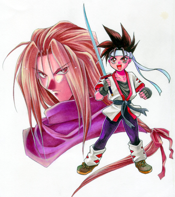 eiji shinjo and sho shinjo (toushinden) drawn by shuri_yasuyuki