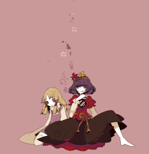 moriya suwako and yasaka kanako (touhou) drawn by shikimi_(yurakuru)