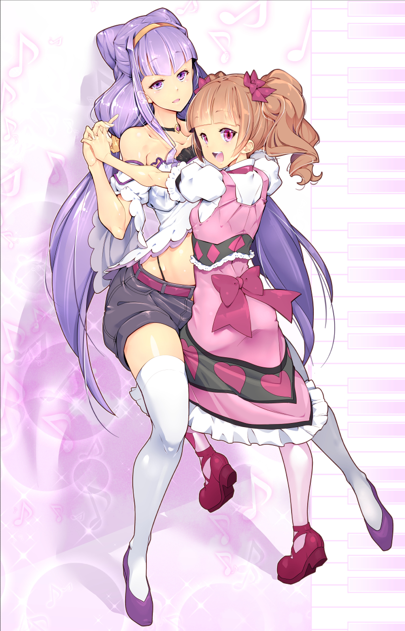 ruru amour and aisaki emiru (precure and 1 more) drawn by hamuhamu