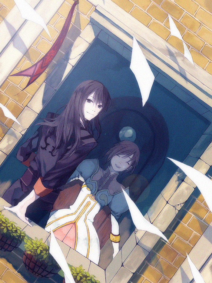 yuri lowell and estellise sidos heurassein (tales of and 1 more) drawn by natsume_(ouchi)