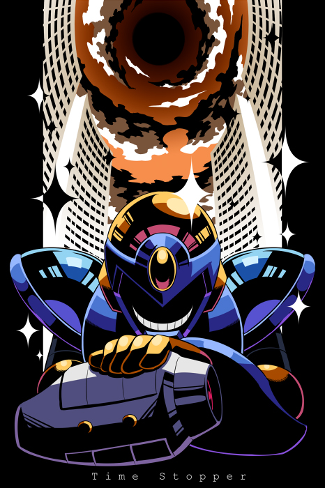flash man (mega man and 1 more) drawn by tsubasuke