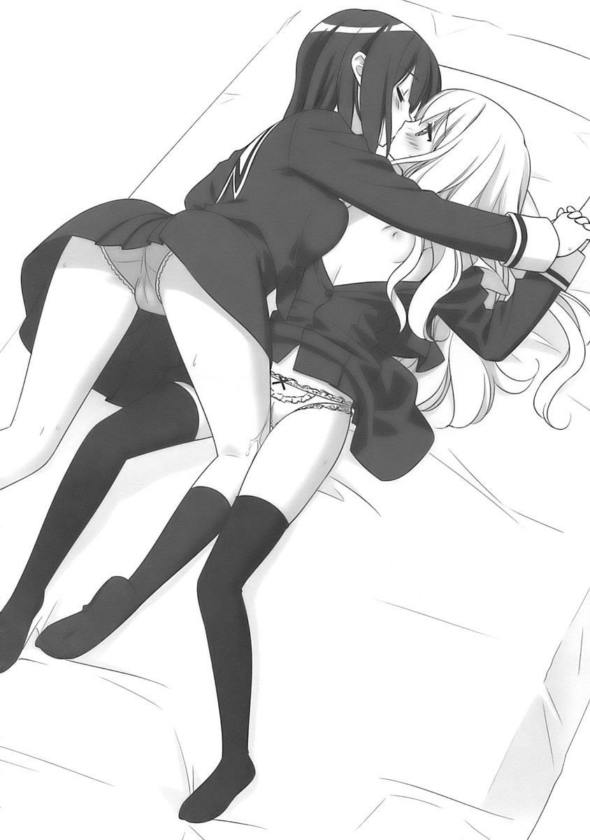 kawamura reo and sawaguchi mai (sono hanabira ni kuchizuke wo) drawn by kani_biimu