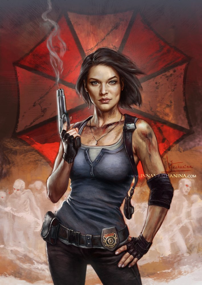 jill valentine (resident evil and 2 more) drawn by inna_vjuzhanina