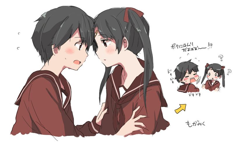 mogami and mikuma (kantai collection) drawn by hagino_makoto