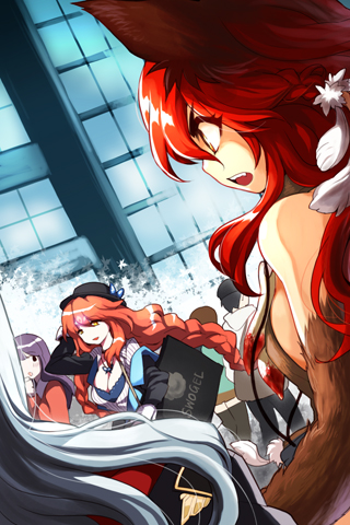 mother demon and ginger (sword girls) drawn by wooni