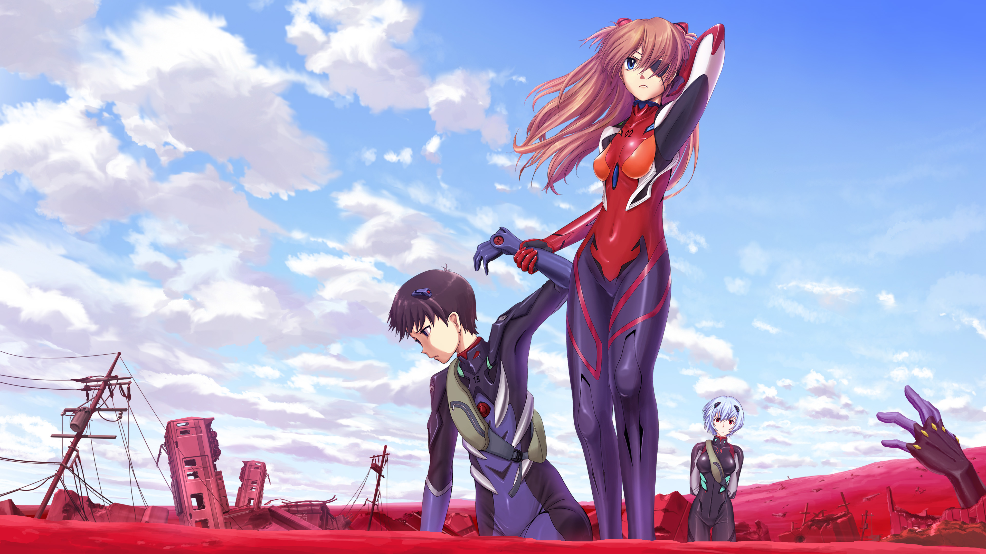 Souryuu Asuka Langley Ayanami Rei And Ikari Shinji Neon Genesis Evangelion And 2 More Drawn By Shirakawa Mayo Danbooru