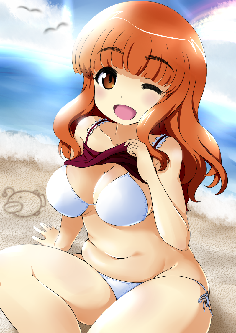 takebe saori (girls und panzer) drawn by nekota_susumu