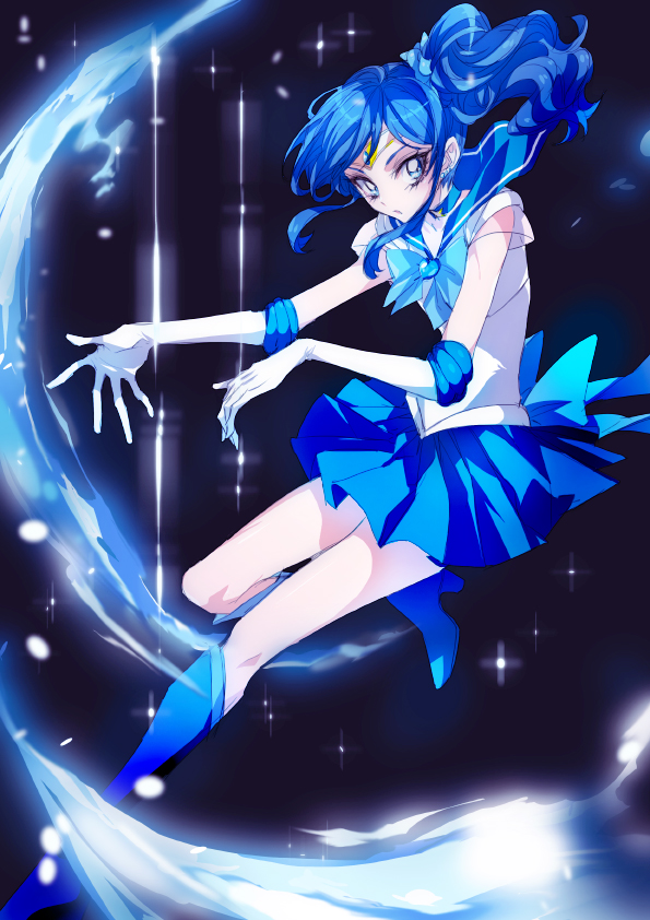 sailor mercury, kiriya aoi, and super sailor mercury (bishoujo senshi sailor moon and 1 more) drawn by tima