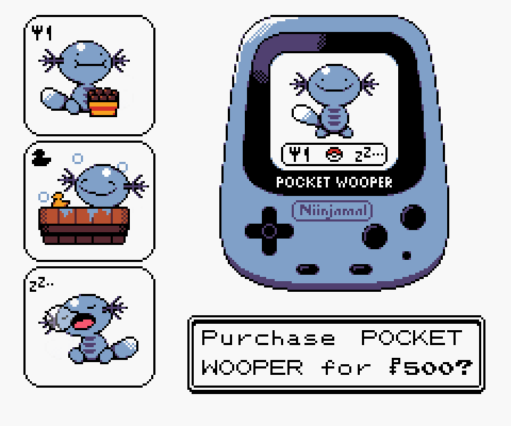 wooper (pokemon and 1 more) drawn by niinjamal