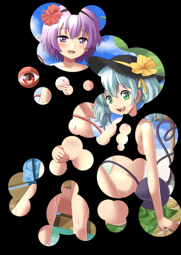 komeiji koishi and komeiji satori (touhou) drawn by shimouki_izui
