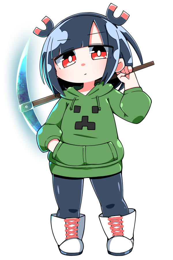 creeper and jitomi monoe (minecraft and 1 more) drawn by odabuts