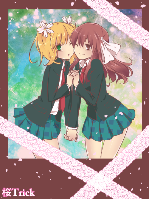 takayama haruka and sonoda yuu (sakura trick) drawn by banchii