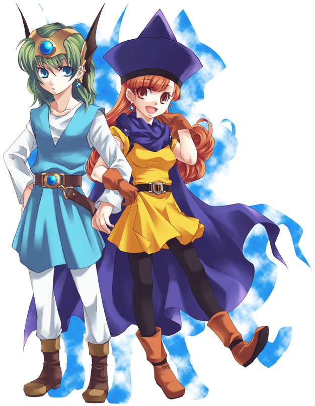 alena and hero (dragon quest and 1 more) drawn by kokutou_eiri