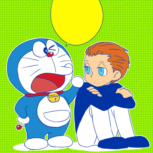 doraemon and r daneel olivaw (doraemon and 1 more) drawn by kurosuke_(nora)