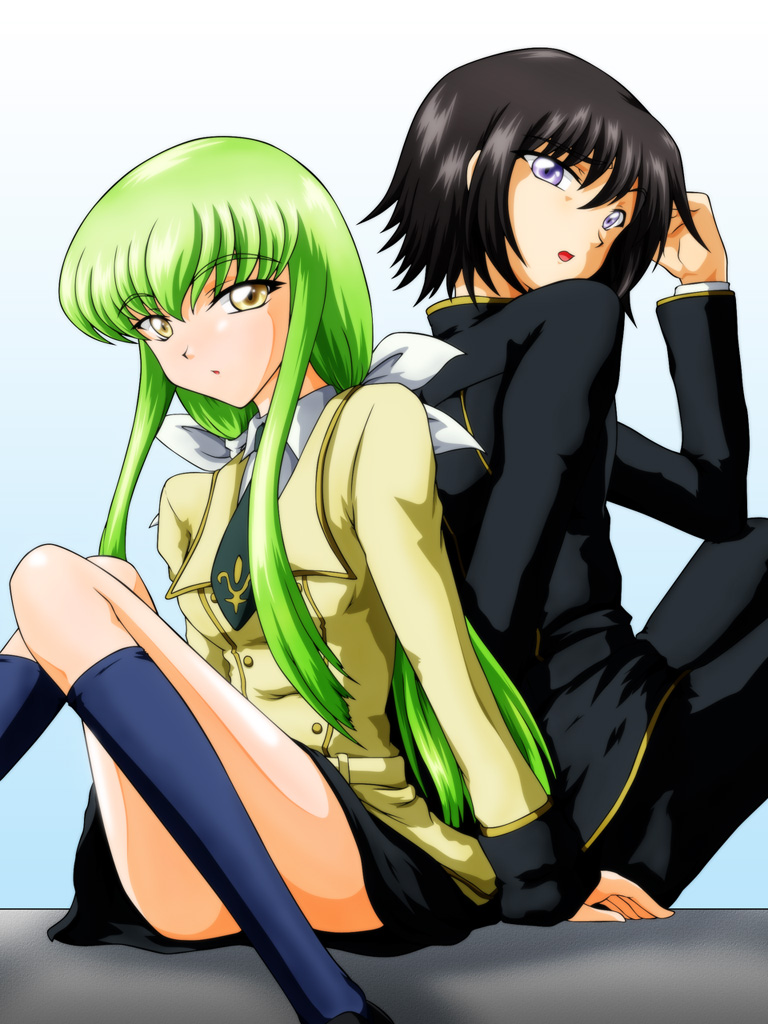 c.c. and lelouch vi britannia (code geass) drawn by tanan