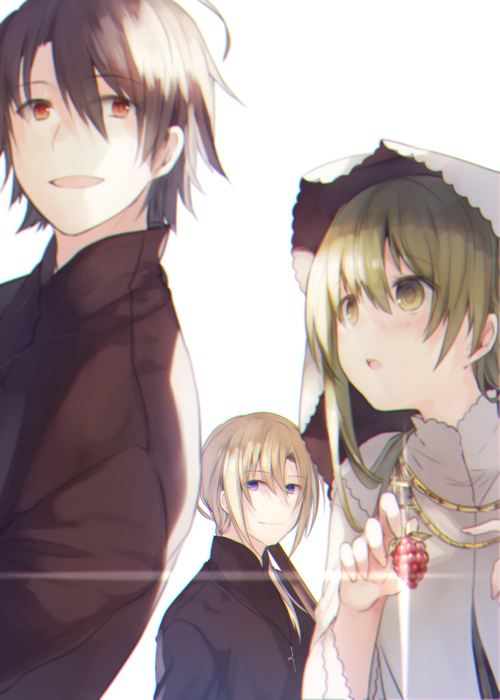 cecilia, lawrence, and abel (original and 1 more) drawn by kazutake_hazano
