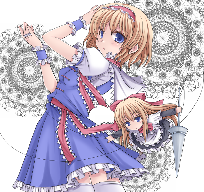 alice margatroid and shanghai doll (touhou) drawn by amane_hasuhito