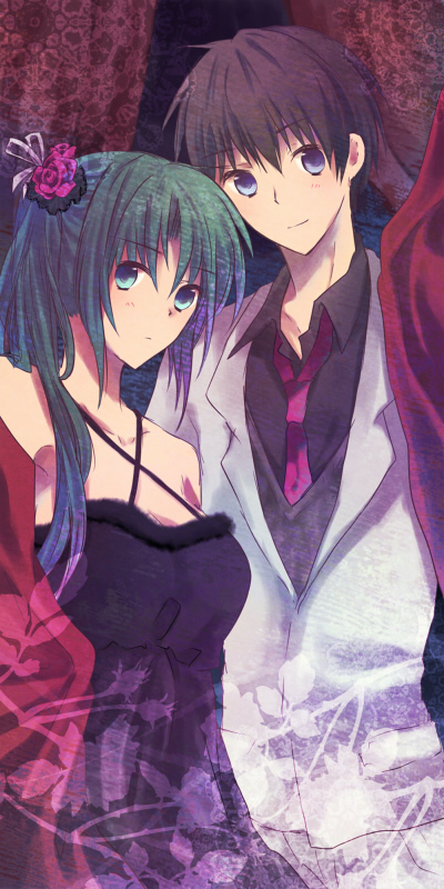 sonozaki mion and maebara keiichi (higurashi no naku koro ni) drawn by amazuki_jou