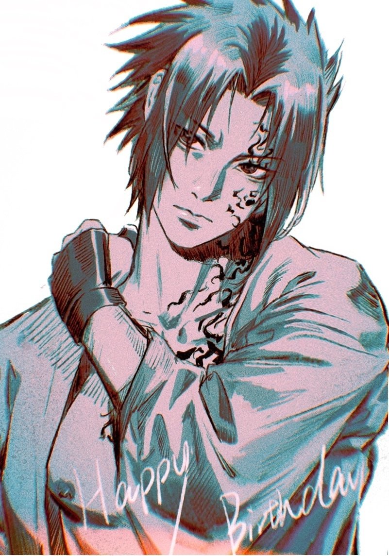 uchiha sasuke (naruto and 1 more) drawn by momoyoru1