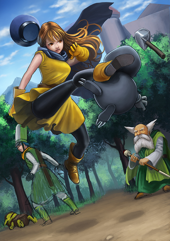 alena, clift, and brey (dragon quest and 1 more) drawn by nanba_(tanishi)