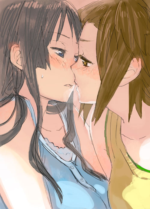 akiyama mio and tainaka ritsu (k-on!) drawn by fukutarou_(enji127)
