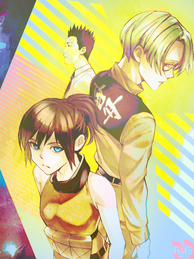 higashi azuma, otta ely, and monda takeru (choujin x) drawn by ammenite