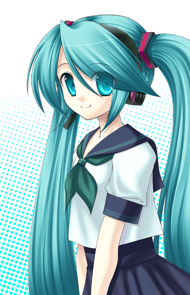 hatsune miku and kagamine rin (vocaloid) drawn by eko