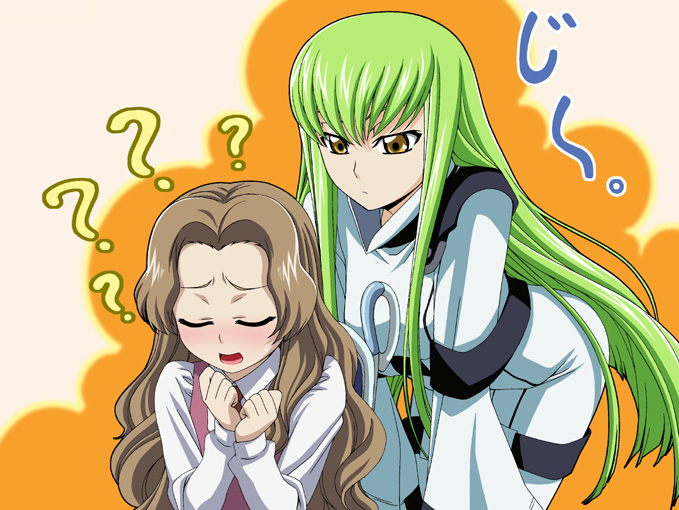 c.c. and nunnally vi britannia (code geass) drawn by isse