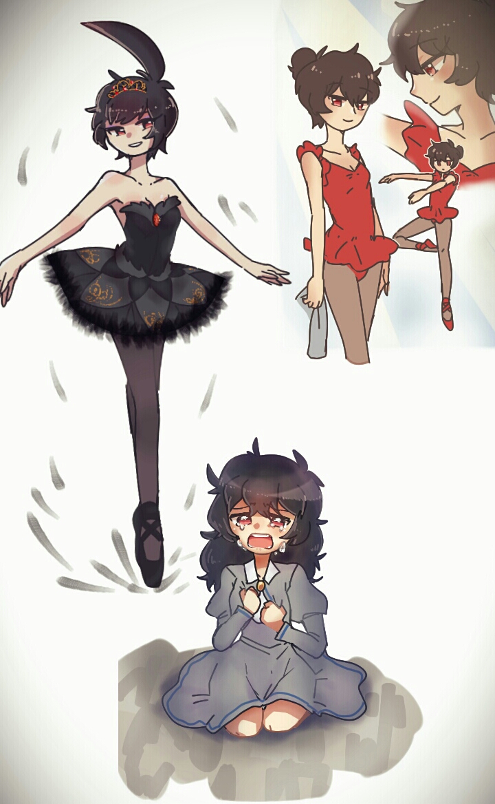 rue and princess kraehe (princess tutu) drawn by sunhe7