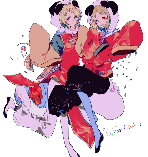 kagamine rin and gumi (vocaloid and 1 more) drawn by len3