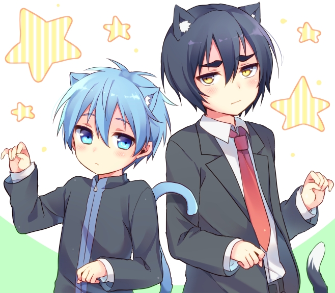 kuroko tetsuya and hanamiya makoto (kuroko no basuke) drawn by poooka