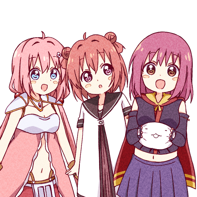 akaza akari, yuria shardet, namori, and minamoto momo (yuruyuri and 2 more) drawn by mesushio